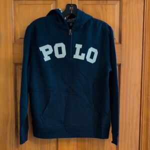 Polo by Ralph Lauren Men's Dark Blue Zip-Up Sweater